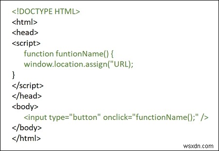 किसी भिन्न URL पर रीडायरेक्ट करने के लिए window.location का उपयोग कैसे करें? 