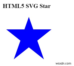 HTML5 SVG में स्टार कैसे बनाएं? 