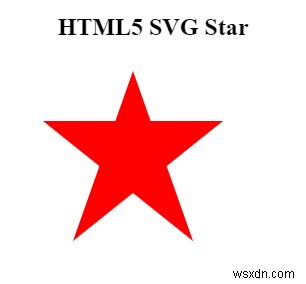 HTML5 SVG से तारे का आकार बनाएं 