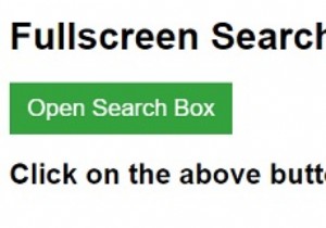 CSS और JavaScript के साथ पूर्ण स्क्रीन खोज बॉक्स कैसे बनाएं? 