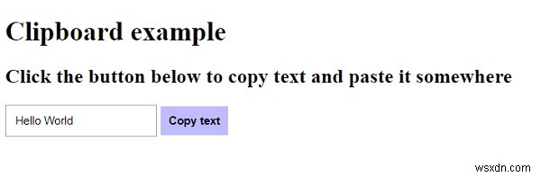 जावास्क्रिप्ट के साथ क्लिपबोर्ड पर टेक्स्ट कैसे कॉपी करें? 