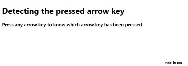 जावास्क्रिप्ट - दबाए गए तीर कुंजी का पता लगाना 