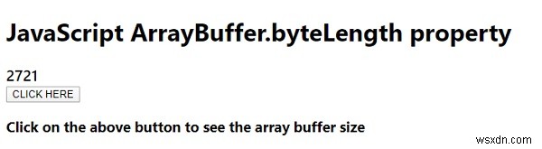 जावास्क्रिप्ट ArrayBuffer.byteLength संपत्ति 