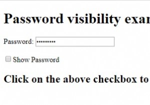 जावास्क्रिप्ट के साथ पासवर्ड दृश्यता के बीच कैसे टॉगल करें? 