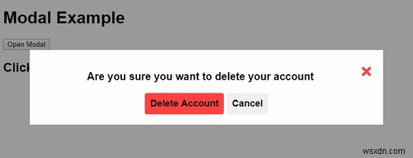 सीएसएस और जावास्क्रिप्ट के साथ एक डिलीट कन्फर्मेशन मोडल कैसे बनाएं? 