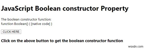 जावास्क्रिप्ट बूलियन कंस्ट्रक्टर संपत्ति 