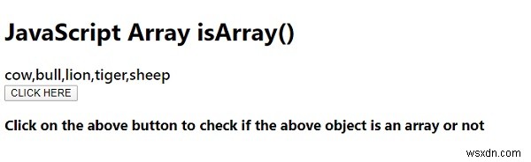 जावास्क्रिप्ट Array.isArray () विधि 