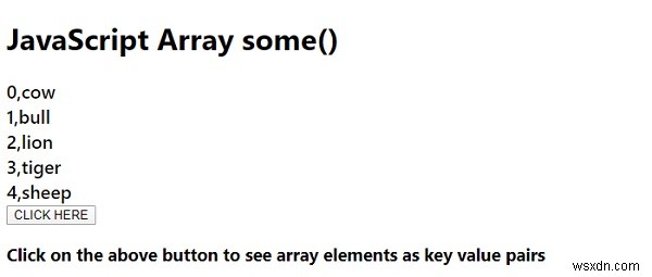 array.entries() जावास्क्रिप्ट में विधि। 