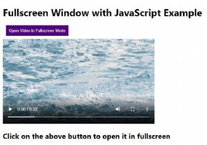 जावास्क्रिप्ट के साथ फुलस्क्रीन विंडो कैसे बनाएं? 
