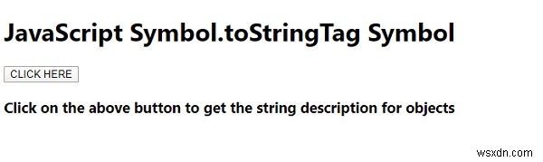 JavaScript Symbol.toStringTag प्रतीक 