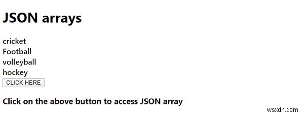 जावास्क्रिप्ट JSON सरणियाँ 