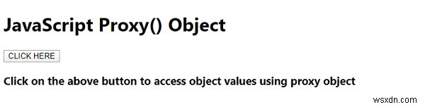 जावास्क्रिप्ट प्रॉक्सी () वस्तु 