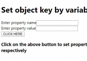 जावास्क्रिप्ट - वस्तु कुंजी को चर द्वारा सेट करें 