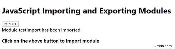 जावास्क्रिप्ट आयात और निर्यात मॉड्यूल 