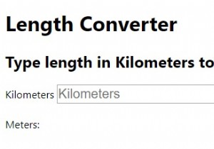 एचटीएमएल और जावास्क्रिप्ट के साथ एक लंबाई कनवर्टर कैसे बनाएं? 