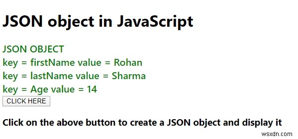 जावास्क्रिप्ट में JSON ऑब्जेक्ट कैसे बनाएं? उदाहरण सहित समझाइए। 