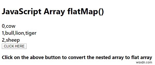 जावास्क्रिप्ट में Array.prototype.flatMap ()। 