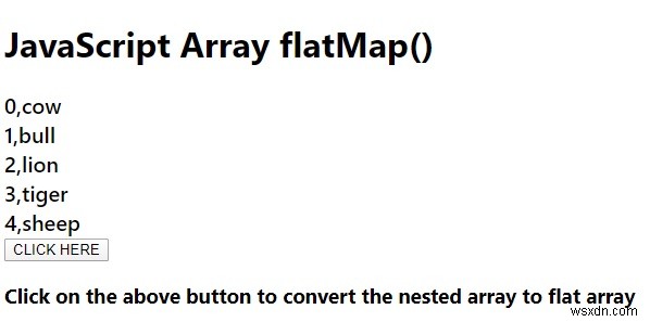 जावास्क्रिप्ट में Array.prototype.flatMap ()। 