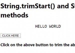 जावास्क्रिप्ट में String.trimStart () और String.trimEnd () विधियों की व्याख्या करें 