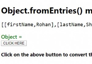 Object.fromEntries() जावास्क्रिप्ट में विधि। 