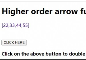 जावास्क्रिप्ट में हायर-ऑर्डर एरो फंक्शन। 