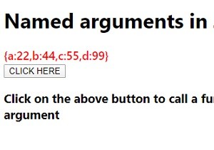 जावास्क्रिप्ट कार्यों में नामित तर्कों का उपयोग कैसे करें? 