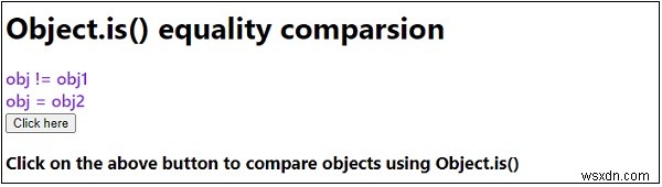 object.is() समानता तुलना में जावास्क्रिप्ट 