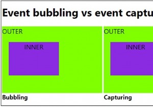 इवेंट बबलिंग बनाम इवेंट जावास्क्रिप्ट में कैप्चरिंग? 