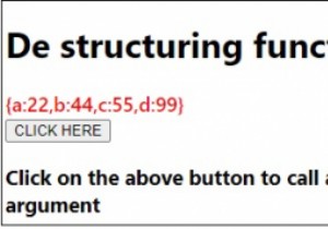 जावास्क्रिप्ट में विनाशकारी और कार्य पैरामीटर 