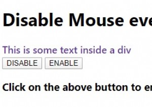 जावास्क्रिप्ट का उपयोग करके कुछ तत्वों पर माउस ईवेंट को कैसे अक्षम करें? 