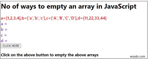 जावास्क्रिप्ट में किसी सरणी को खाली करने के तरीकों की संख्या 