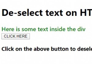 HTML पेज पर टेक्स्ट को डी-सेलेक्ट करने के लिए जावास्क्रिप्ट कोड। 