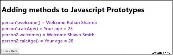 जावास्क्रिप्ट प्रोटोटाइप में विधियों को जोड़ना 