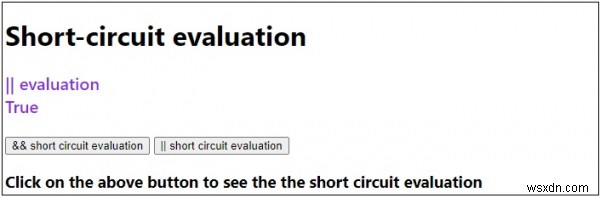 जावास्क्रिप्ट में शॉर्ट-सर्किट मूल्यांकन 