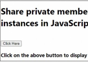 जावास्क्रिप्ट में सामान्य उदाहरणों के बीच निजी सदस्यों को कैसे साझा करें? 