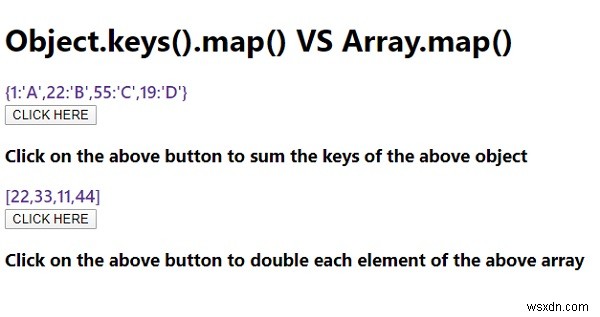 Object.keys().map() VS Array.map() जावास्क्रिप्ट में 