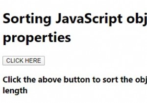 जावास्क्रिप्ट ऑब्जेक्ट को सरणी गुणों की लंबाई के आधार पर छाँटना। 
