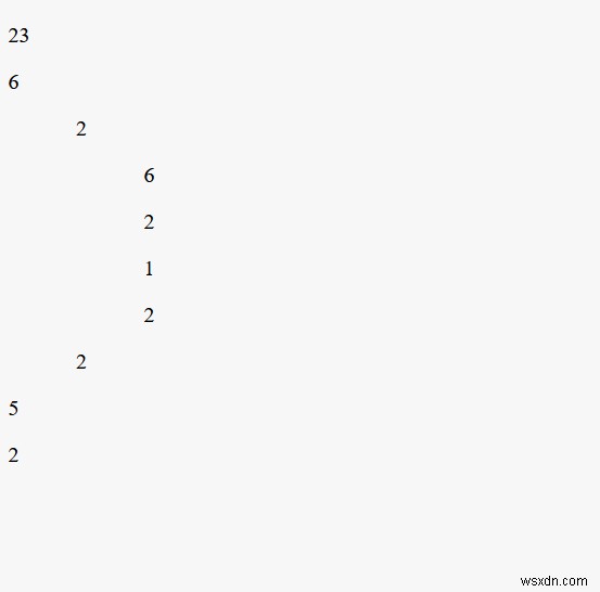 जावास्क्रिप्ट नेस्टेड सरणी को कैसे संसाधित करें और जिस स्तर तक वे नेस्टेड हैं, उसके अनुसार संख्याओं का क्रम प्रदर्शित करें? 