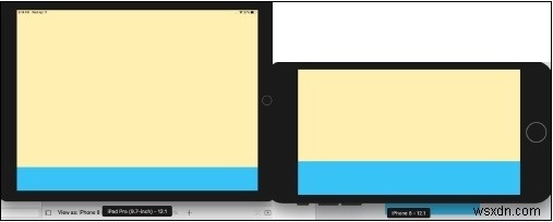 IOS में स्क्रीन के निचले भाग में विचारों को कैसे संरेखित करें 