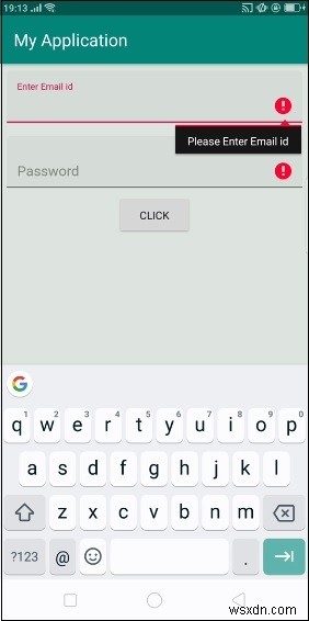Android TextInputLayout को कैसे कार्यान्वित करें 