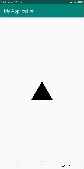 एंड्रॉइड में त्रिकोण आकार कैसे आकर्षित करें? 