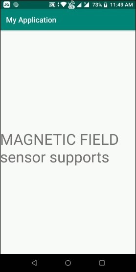 एंड्रॉइड मोबाइल मैग्नेटिक फील्ड सेंसर का समर्थन कैसे करें? 