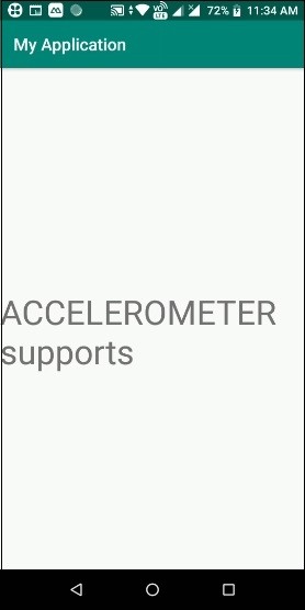 एंड्रॉइड मोबाइल की जांच कैसे करें ACCELEROMETER सेंसर का समर्थन करता है? 
