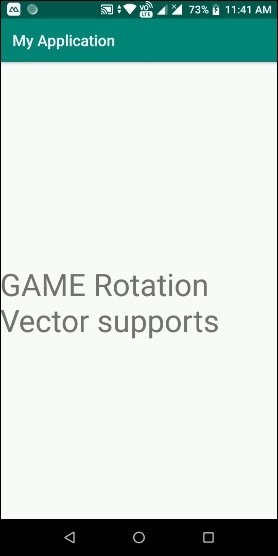 एंड्रॉइड मोबाइल की जांच कैसे करें गेम रोटेशन वेक्टर सेंसर का समर्थन करता है? 