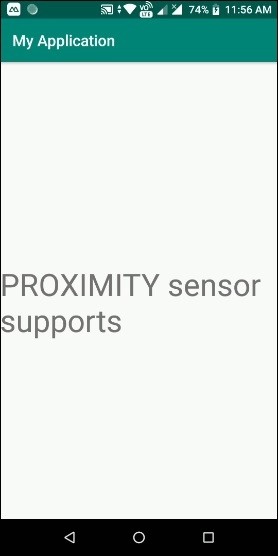 एंड्रॉइड मोबाइल की जांच कैसे करें निकटता सेंसर का समर्थन करता है? 