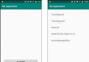 उपलब्ध वाईफाई नेटवर्क कैसे प्राप्त करें और उन्हें एंड्रॉइड में एक सूची में प्रदर्शित करें 