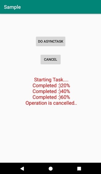 एंड्रॉइड में AsyncTask थ्रेड को कैसे रोकें? 