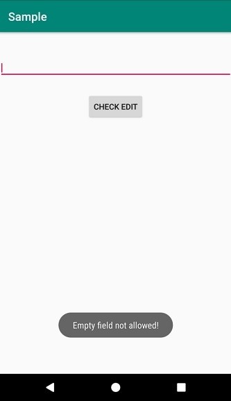 कैसे जांचें कि एंड्रॉइड संपादन टेक्स्ट खाली है या नहीं? 