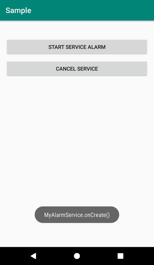 एंड्रॉइड में अलार्म मैनेजर का उपयोग करके सेवा कैसे शुरू करें? 