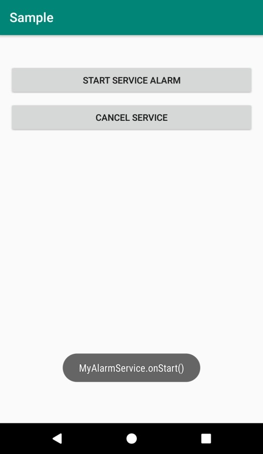 एंड्रॉइड में अलार्म मैनेजर का उपयोग करके सेवा कैसे शुरू करें? 